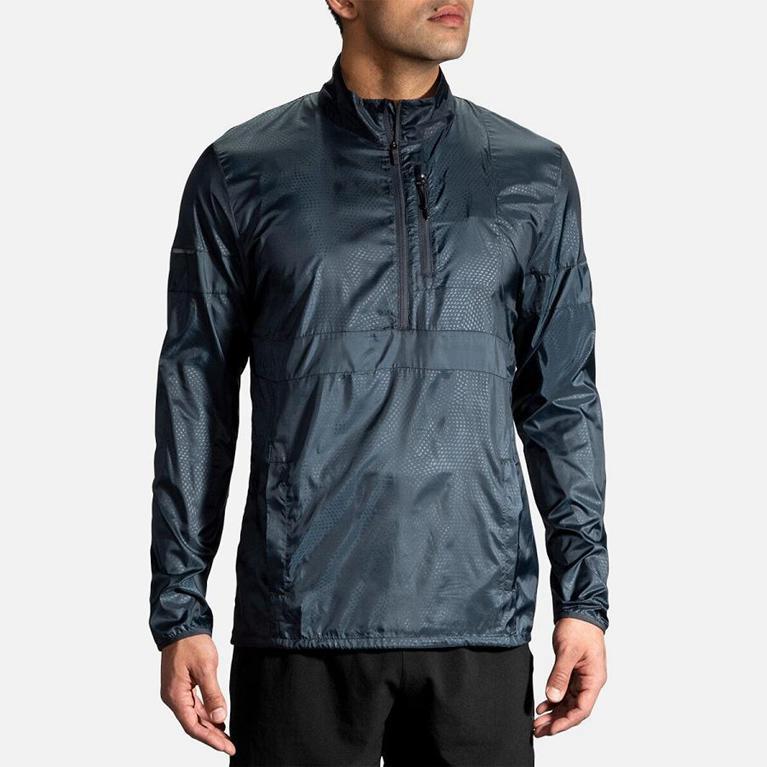 Brooks LSD Pullover Mens Running Jackets - Blue - Indonesia (JGWD-73029)